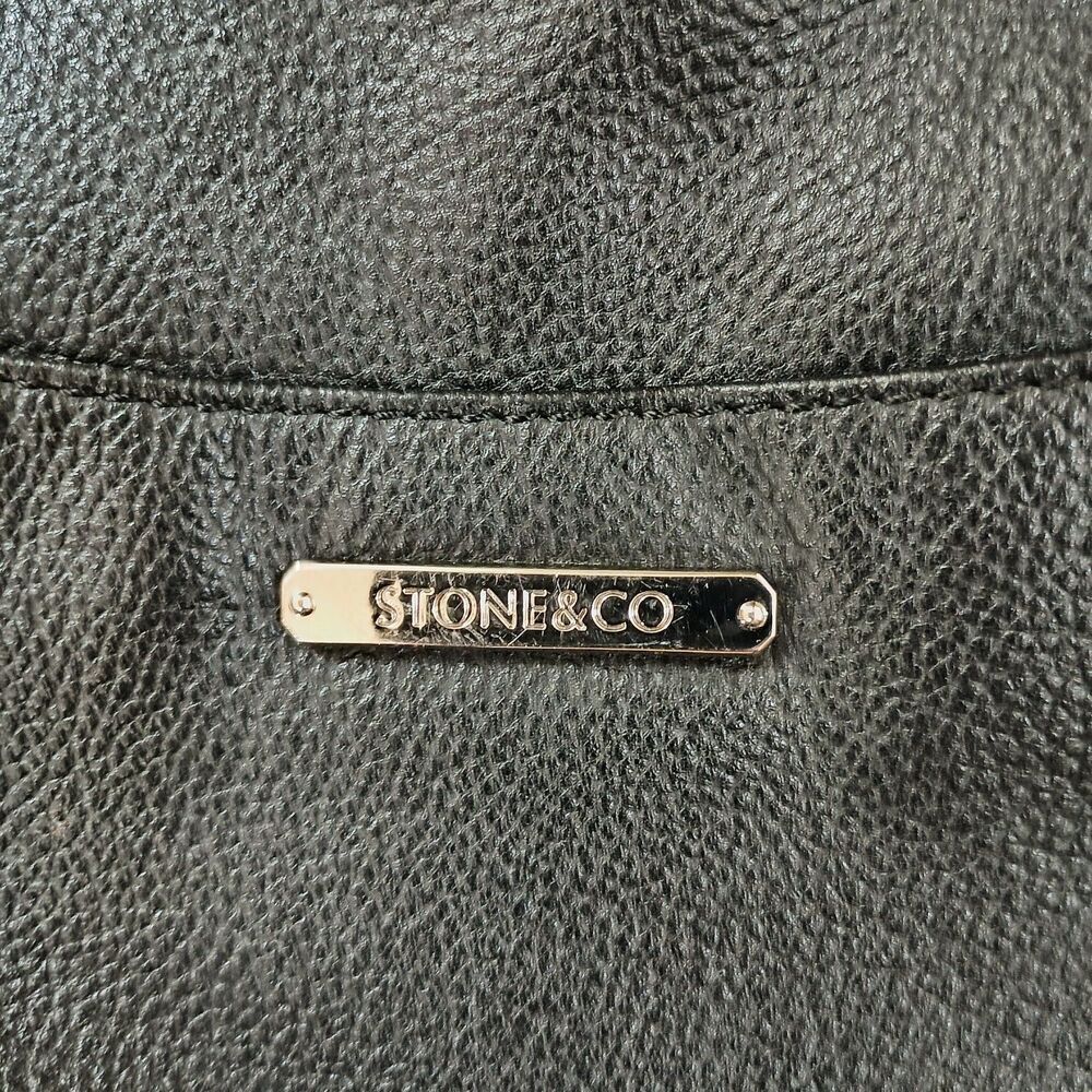 Stone & Co Leather Crossbody Bag Womens Black Brown Shoulder Purse - Picture 3 of 10